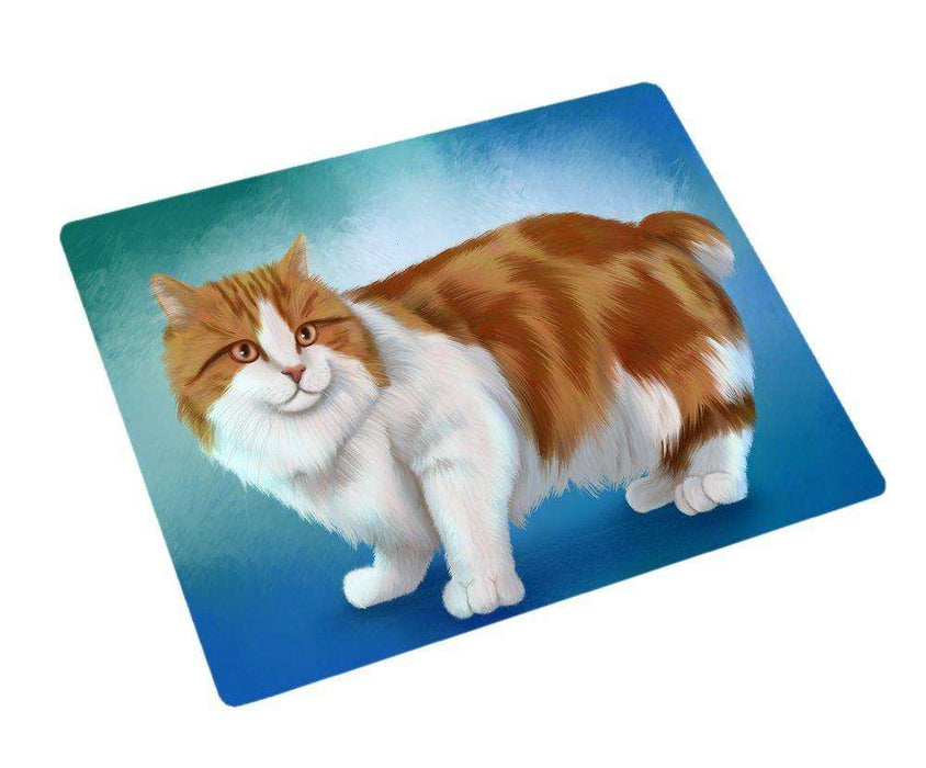 Cymric Orange And White Cat Tempered Cutting Board