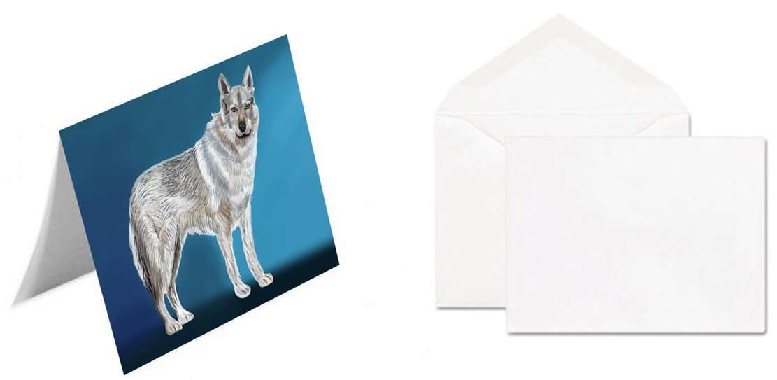 Czechoslovakian Wolfdog Dog Handmade Artwork Assorted Pets Greeting Cards and Note Cards with Envelopes for All Occasions and Holiday Seasons