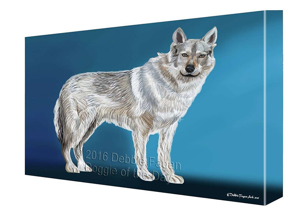 Czechoslovakian Wolfdog Dog Painting Printed on Canvas Wall Art