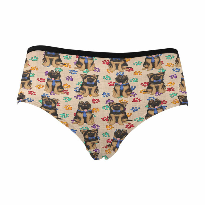 German Shepherd Dogs Blue  Women&#039;s High Waist Briefs (Model L26)