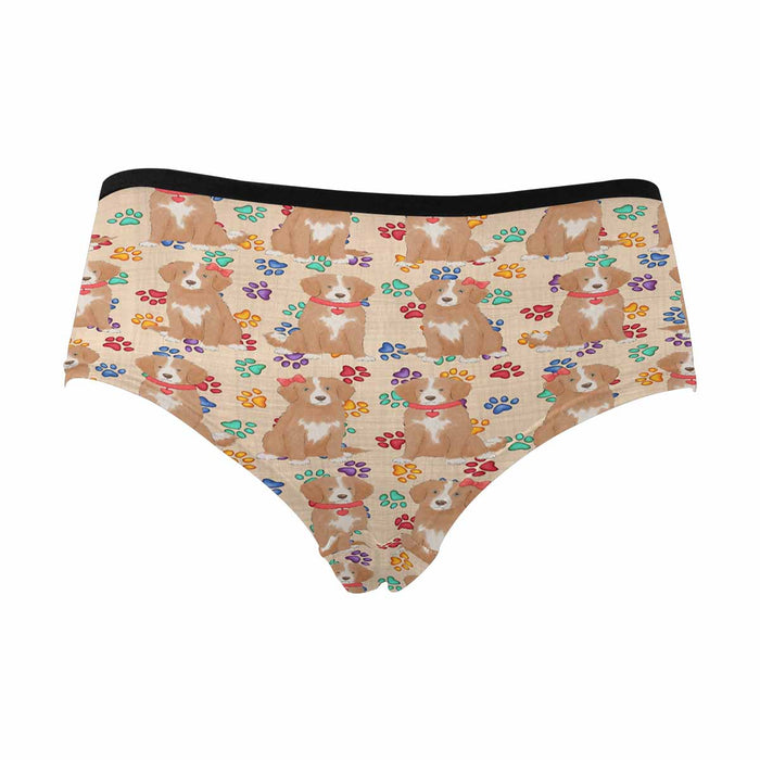 Nova Scotia Duck Toller Retriever Dogs Red  Women's High Waist Briefs (Model L26)