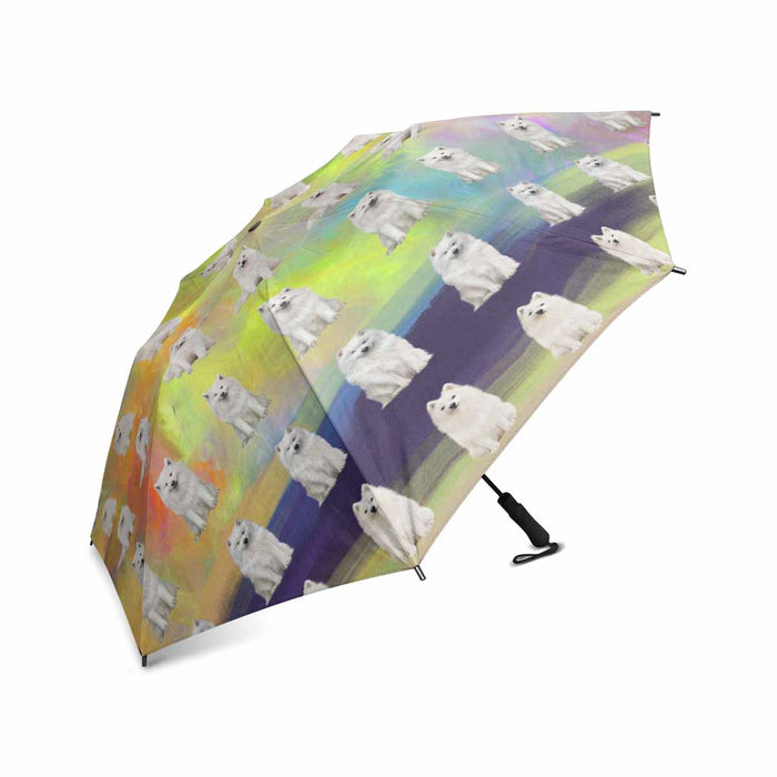 Samoyed Dogs  Semi-Automatic Foldable Umbrella