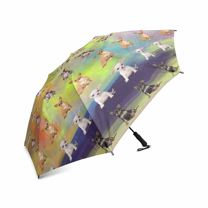 Chihuahua Dogs  Semi-Automatic Foldable Umbrella