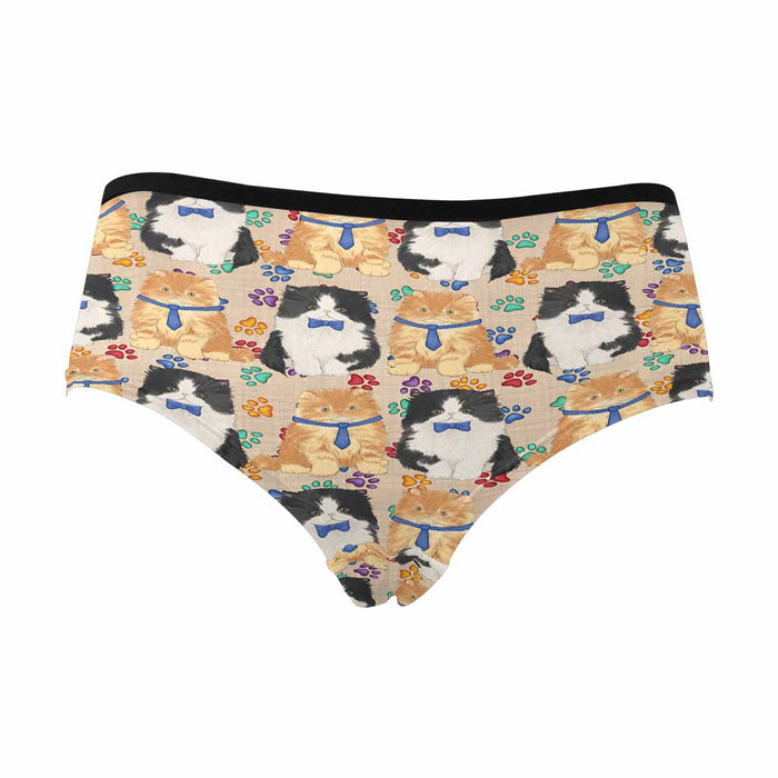 Persian Cats Blue  Women&#039;s High Waist Briefs (Model L26)