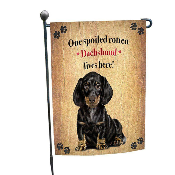 Dachschund Spoiled Rotten Dog Garden Flag