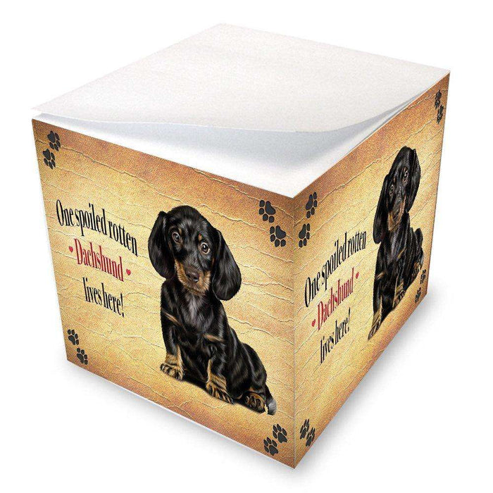Dachschund Spoiled Rotten Dog Note Cube