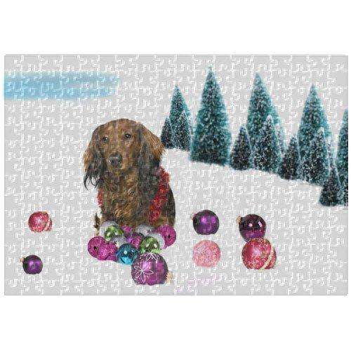 Dachshund Christmas 300 Pc. Puzzle with Photo Tin