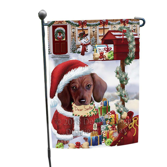 Dachshund Dog Dear Santa Letter Christmas Holiday Mailbox Garden Flag GFLG53959