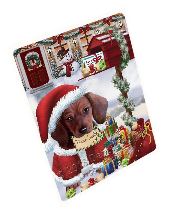 Dachshund Dog Dear Santa Letter Christmas Holiday Mailbox Large Refrigerator / Dishwasher Magnet RMAG84264