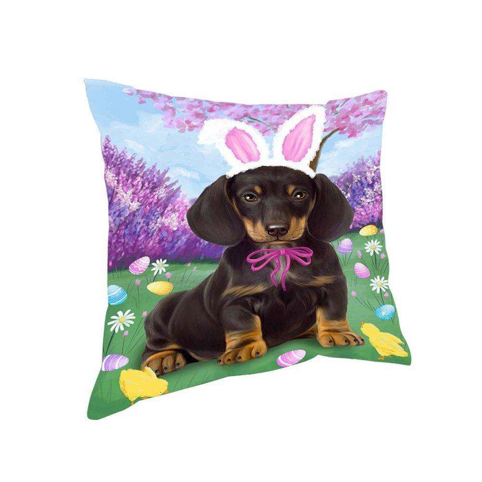 Dachshund Dog Easter Holiday Pillow PIL52336
