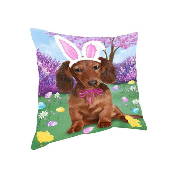 Dachshund Dog Easter Holiday Pillow PIL52340 (14x14)