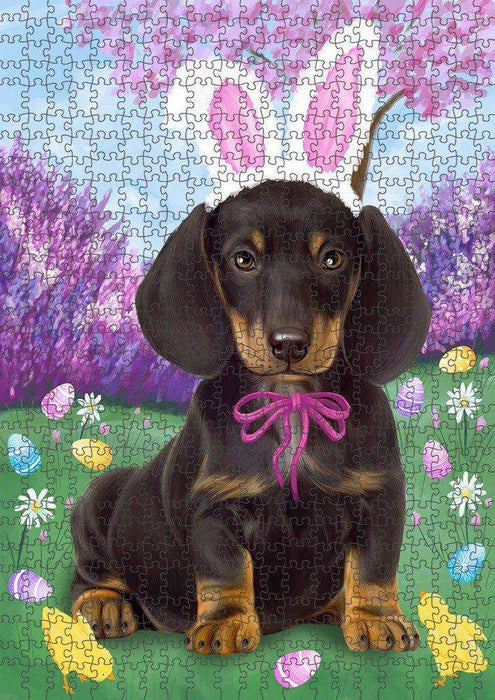 Dachshund Dog Easter Holiday Puzzle with Photo Tin PUZL50403