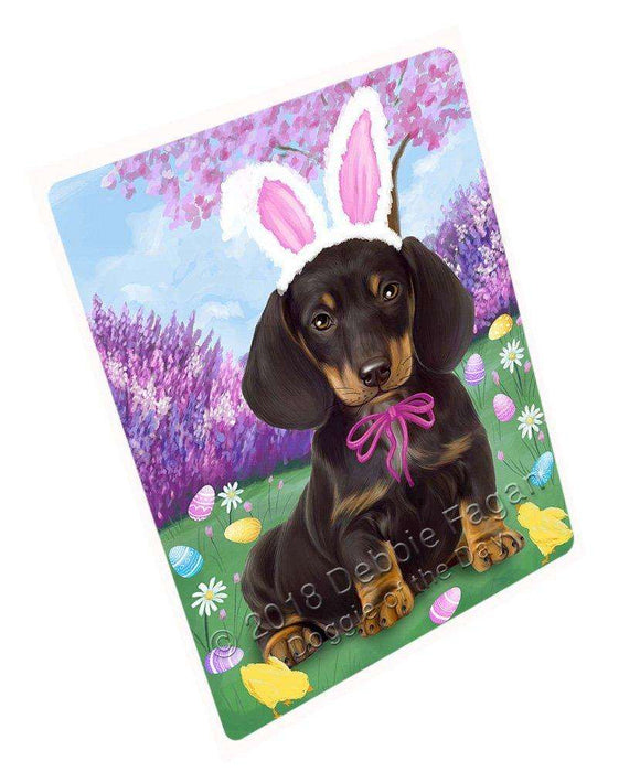 Dachshund Dog Easter Holiday Tempered Cutting Board C51228