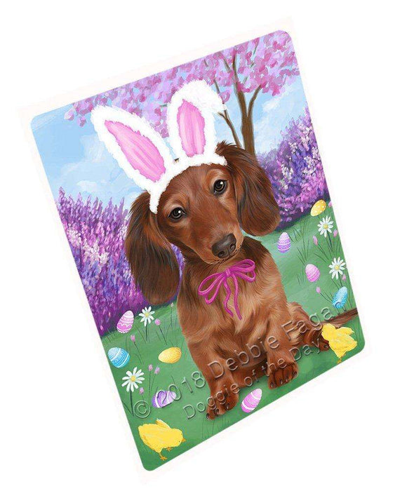 Dachshund Dog Easter Holiday Tempered Cutting Board C51231