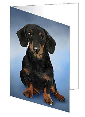 Dachshund Dog Handmade Artwork Assorted Pets Greeting Cards and Note Cards with Envelopes for All Occasions and Holiday Seasons GCD48878