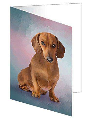 Dachshund Dog Handmade Artwork Assorted Pets Greeting Cards and Note Cards with Envelopes for All Occasions and Holiday Seasons GCD48884