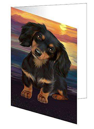 Dachshund Dog Handmade Artwork Assorted Pets Greeting Cards and Note Cards with Envelopes for All Occasions and Holiday Seasons