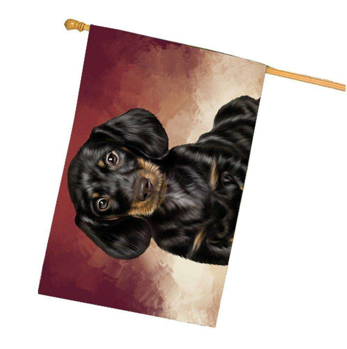 Dachshund Dog House Flag