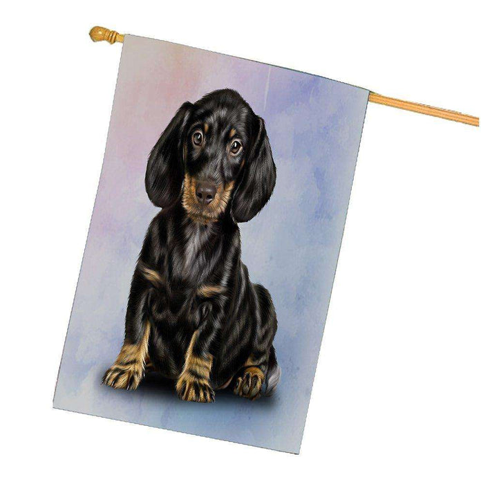 Dachshund Dog House Flag