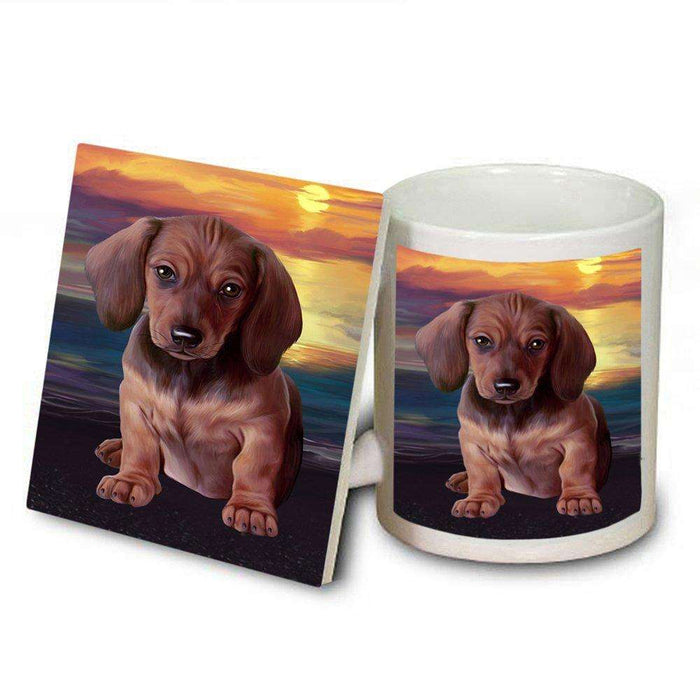 Dachshund Dog Mug and Coaster Set