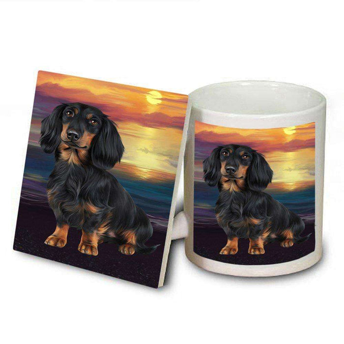 Dachshund Dog Mug and Coaster Set