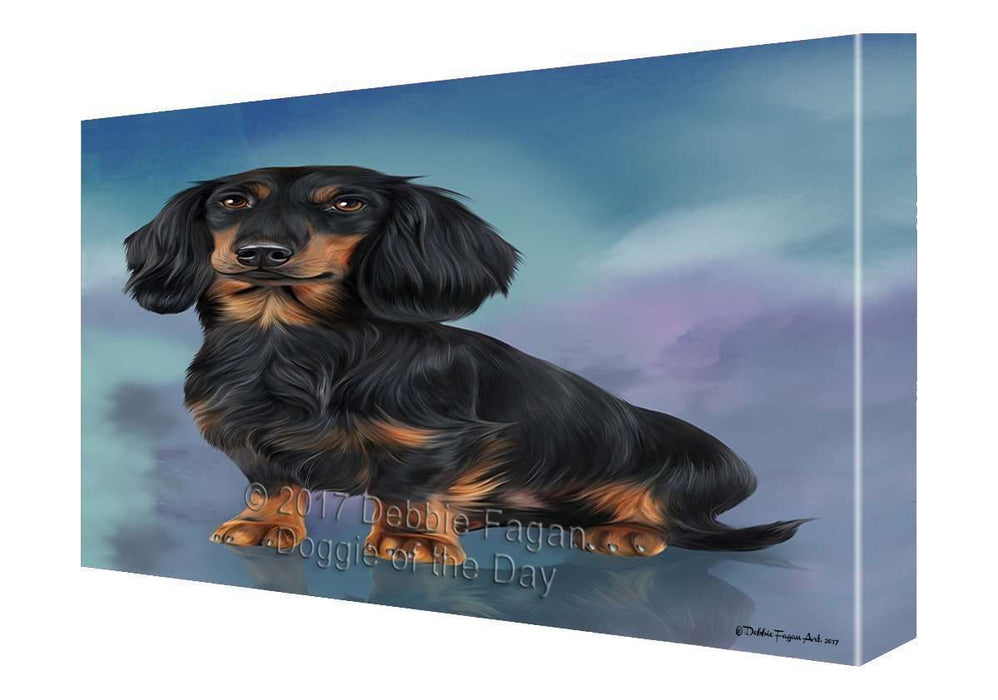 Dachshund Dog Painting Printed on Canvas Wall Art