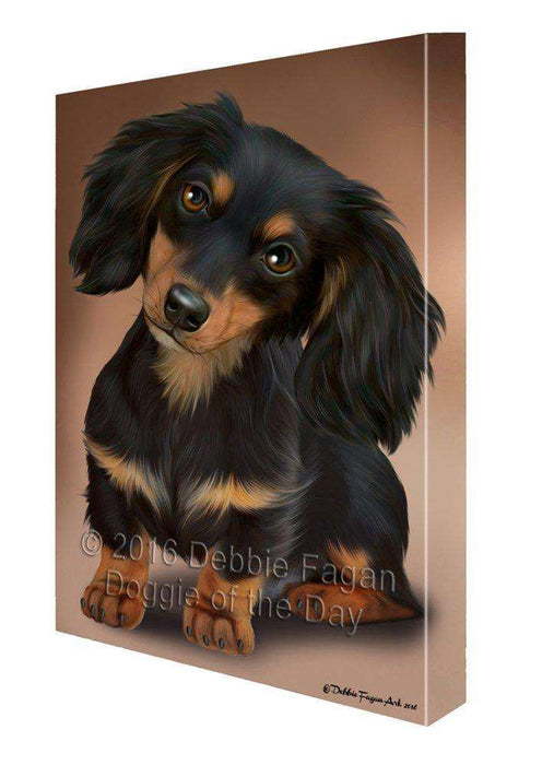 Dachshund Dog Painting Printed on Canvas Wall Art