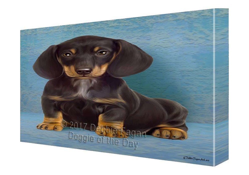 Dachshund Dog Painting Printed on Canvas Wall Art