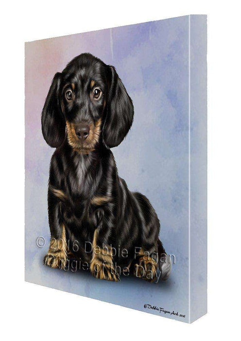 Dachshund Dog Painting Printed on Canvas Wall Art