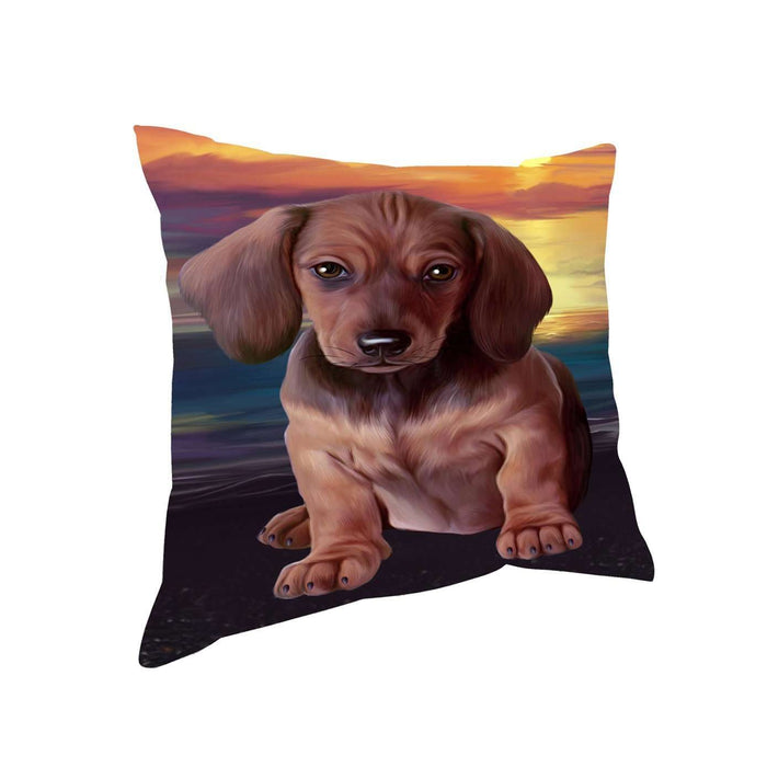 Dachshund Dog Throw Pillow