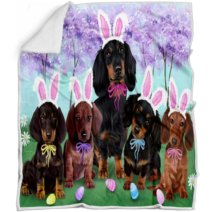 Dachshunds Dog Easter Holiday Blanket BLNKT57819