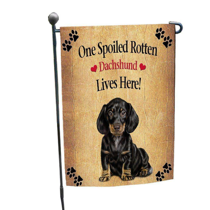 Dachshund Spoiled Rotten Dog Garden Flag