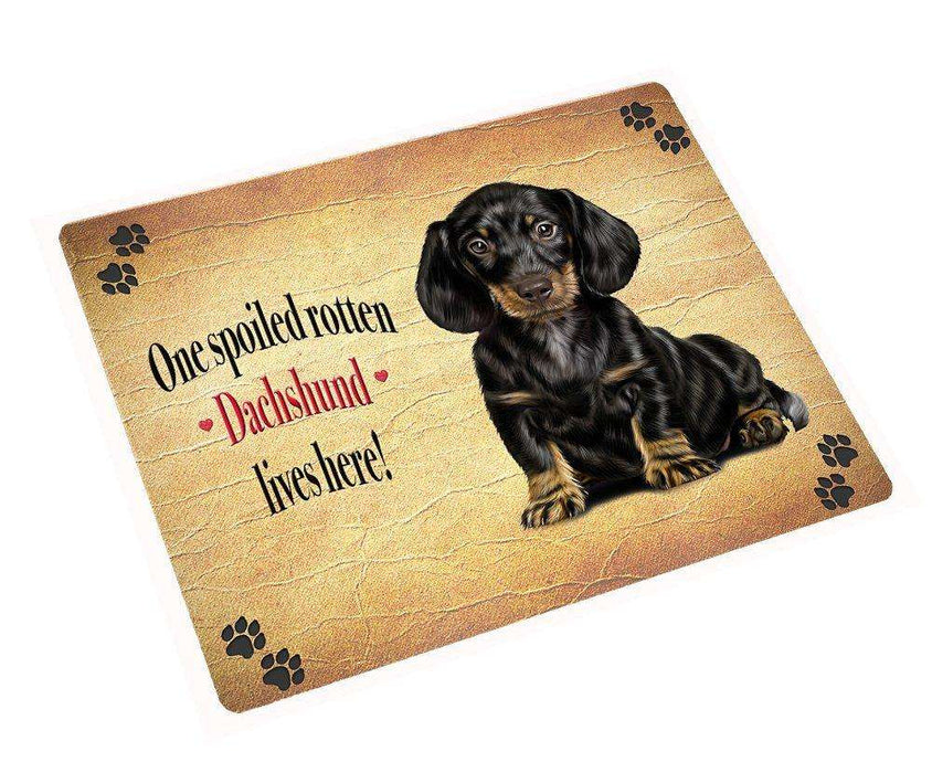 Dachshund Spoiled Rotten Dog Tempered Cutting Board