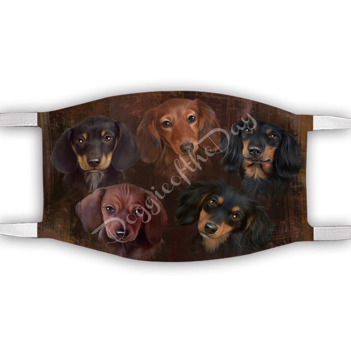 Rustic Dachshund Dogs Face Mask FM50050