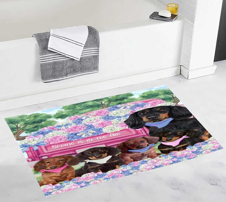 Dachshund Custom Bath Mat, Explore a Variety of Personalized Designs, Anti-Slip Bathroom Pet Rug Mats, Dog Lover's Gifts