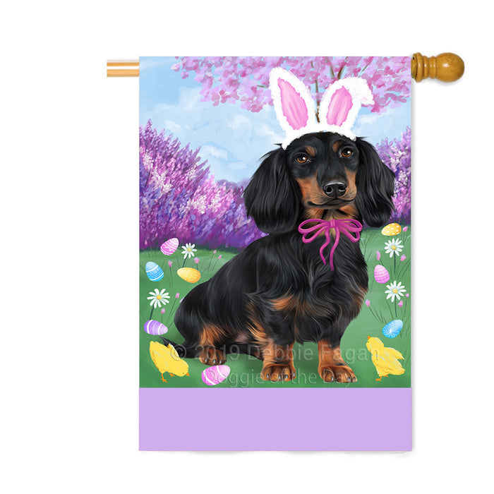 Personalized Easter Holiday Dachshund Dog Custom House Flag FLG-DOTD-A58905