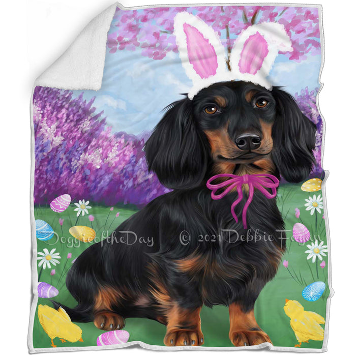 Dachshund Dog Easter Holiday Blanket BLNKT57675