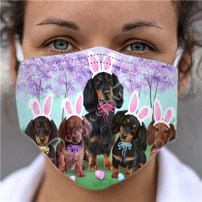 Easter Holiday Dachshund Dogs Face Mask FM49597