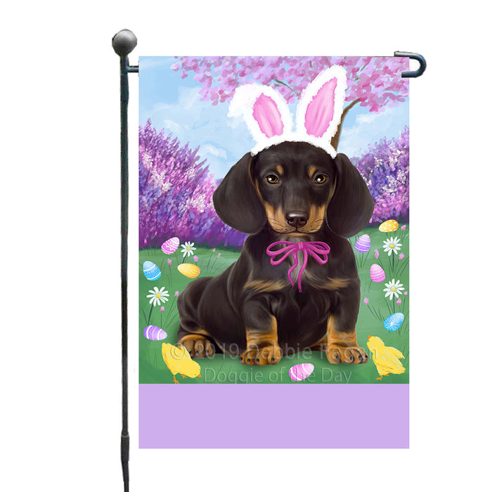 Personalized Easter Holiday Dachshund Dog Custom Garden Flags GFLG-DOTD-A58851