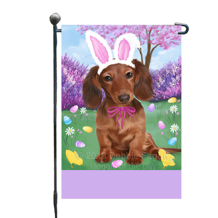 Personalized Easter Holiday Dachshund Dog Custom Garden Flags GFLG-DOTD-A58852