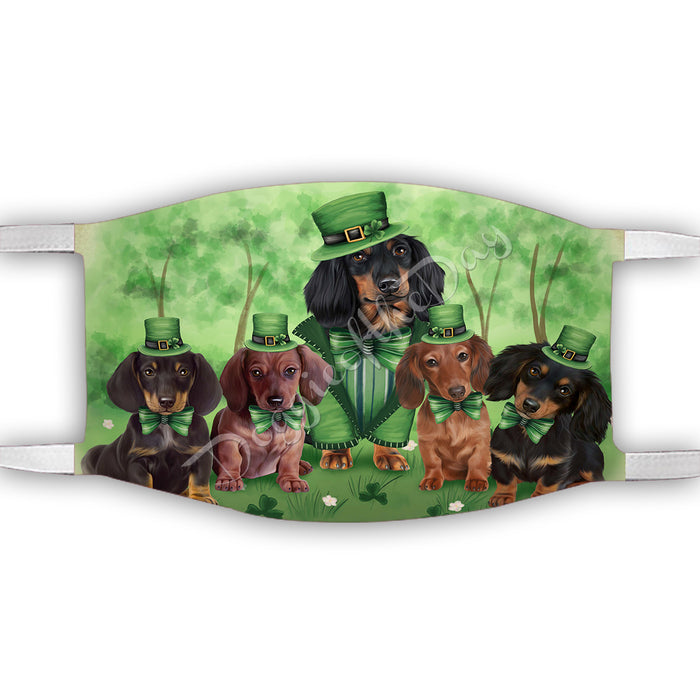 St. Patricks Day Irish Dachshund Dogs Face Mask FM50147
