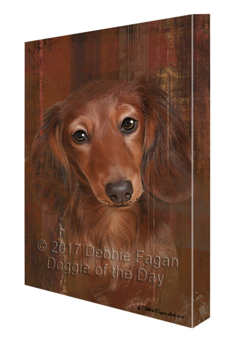 Rustic Dachshund Dog Canvas Wall Art CVSA49998