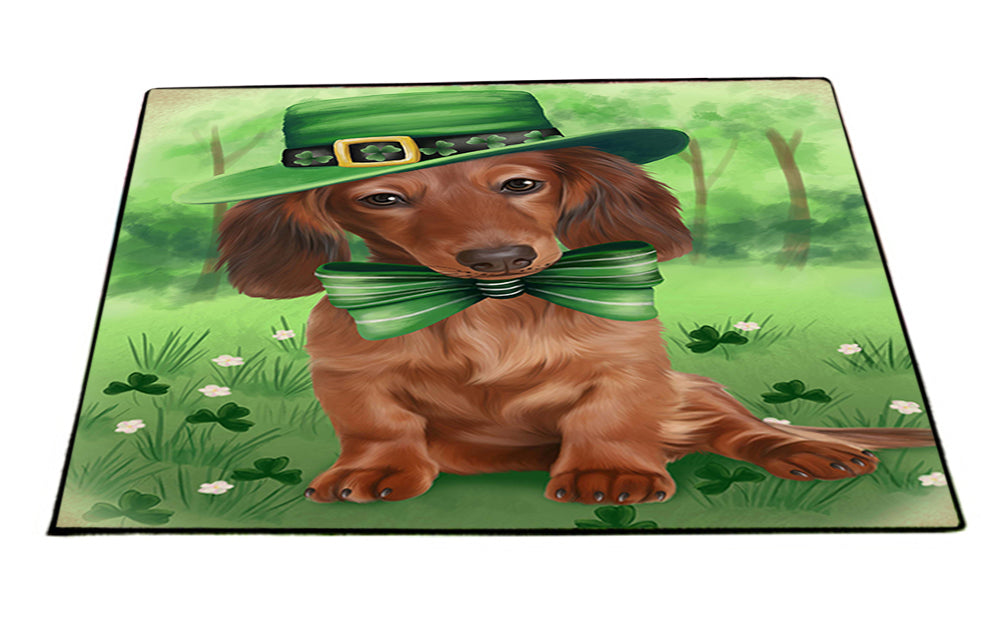 St. Patricks Day Irish Portrait Dachshund Dog Floormat FLMS48183