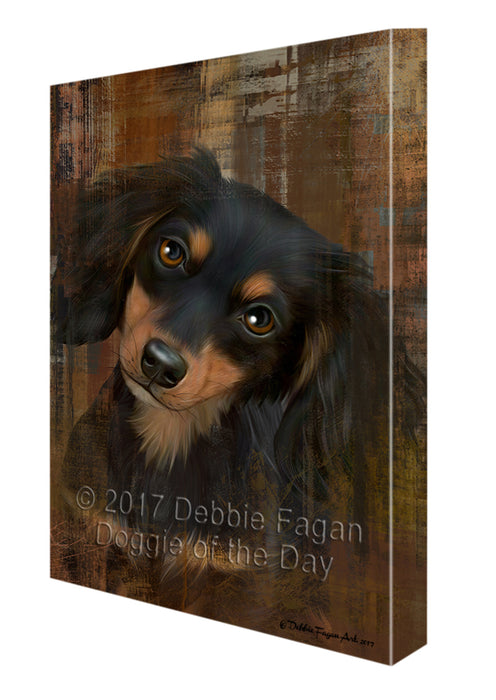 Rustic Dachshund Dog Canvas Wall Art CVSA50016