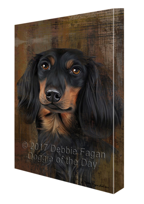 Rustic Dachshund Dog Canvas Wall Art CVSA50025