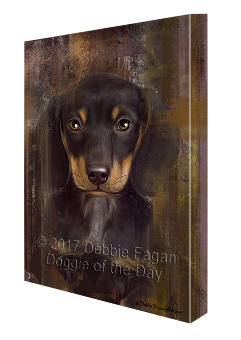 Rustic Dachshund Dog Canvas Wall Art CVSA50034