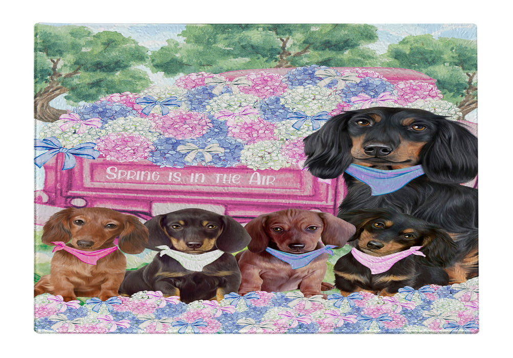 Dachshund Cutting Board: Explore a Variety of Designs, Custom, Personalized, Kitchen Tempered Glass Scratch and Stain Resistant, Gift for Dog and Pet Lovers