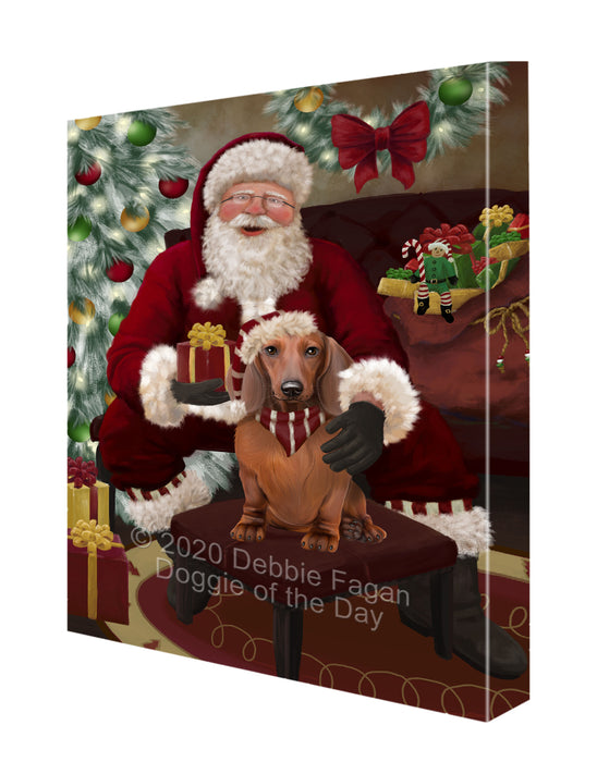 Santa I've Been Good Dachshund Dog Canvas Print Wall Art Décor CVS148490