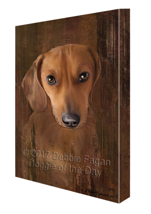 Rustic Dachshund Dog Canvas Wall Art CVSA50061