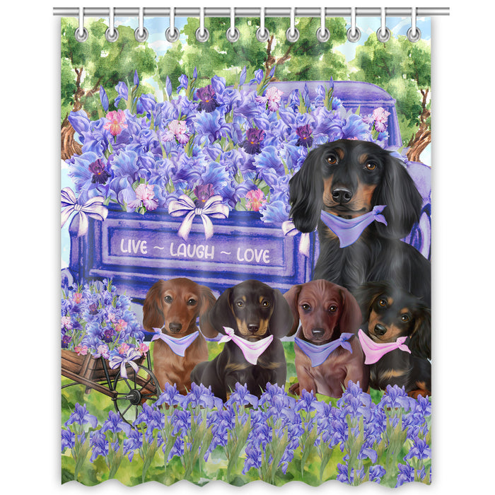 Dachshund Shower Curtain, Explore a Variety of Custom Designs, Personalized, Waterproof Bathtub Curtains with Hooks for Bathroom, Gift for Dog and Pet Lovers